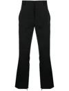 Off-white High-waisted Straight-leg Cropped Trousers In Black