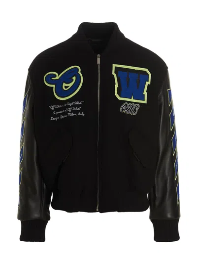 OFF-WHITE BLACK BOMBER JACKET