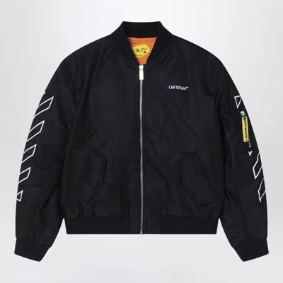 Off-white Black Bookish Diagonal Bomber Jacket