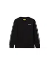 Off-white Black Sweatshirt For Boy With White Logo In Black