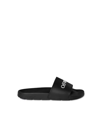 Off-white Black Bookish Sliders