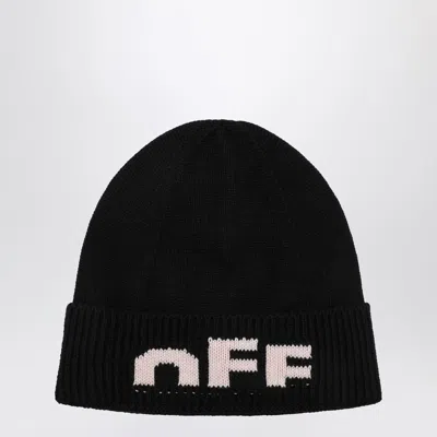 OFF-WHITE BLACK CAP WITH PINK OFF LOGO