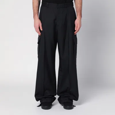 Off-white Black Cargo Trousers In White