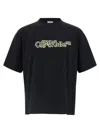 Off-white Cloudy Arrow Cotton Skate T-shirt In Black