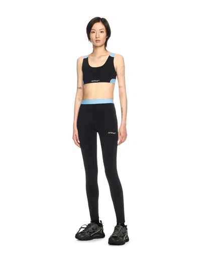Off-white Black Color Block Bra