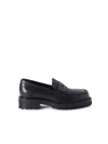 Off-white Military Logo-debossed Leather Loafers In Black