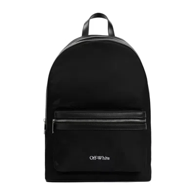 Off-white Black Core Round Nylon Backpack For Men