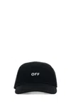 Off-white Black Cotton Baseball Cap In Black