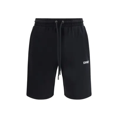 Off-white Heraldic Arrow Bermuda Shorts In Black