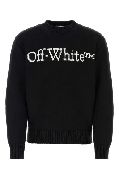 Off-white Black Cotton Blend Sweater