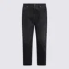 Off-white Straight Leg Trousers With Belt Loops In Black
