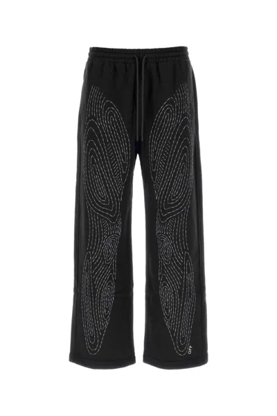 OFF-WHITE BLACK COTTON JOGGERS