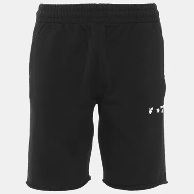 Pre-owned Off-white Black Cotton Logo Short S