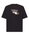 Off-white Black Cotton Paint Arrow Skate T-shirt In Black