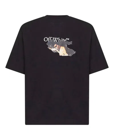 OFF-WHITE BLACK COTTON PAINT ARROW SKATE T-SHIRT
