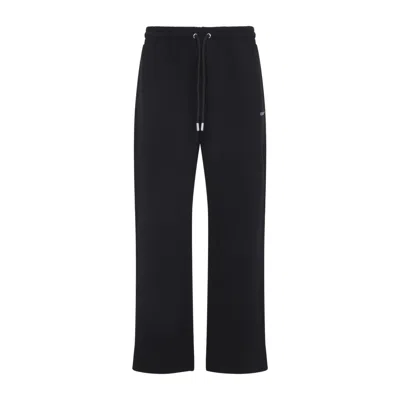 OFF-WHITE BLACK COTTON SCRIBBLE DIAGONAL SWEATPANTS