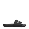 Off-white Black Cotton Slippers Sandals In Black