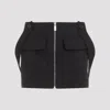 Off-white Zip-up Button Detailed Skirt In Black