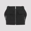 Off-white Zip-up Button Detailed Skirt In Black