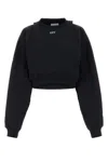 Off-white Cotton Sweatshirt With Frontal Logo
