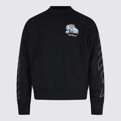 OFF-WHITE BLACK COTTON SWEATSHIRT