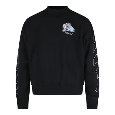 OFF-WHITE OFF-WHITE BLACK COTTON SWEATSHIRT
