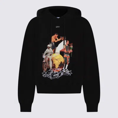 OFF-WHITE BLACK COTTON SWEATSHIRT
