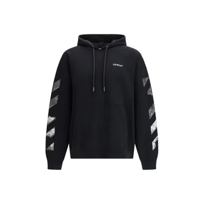 Off-white French Cotton-terry Hoodie In Black