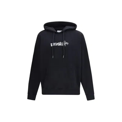 Off-white Heraldic Treshold Arrows Skate Hoodie In Black