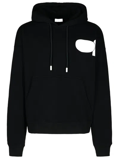 Off-white Shared Logo Skate Hoodie For Men In Black