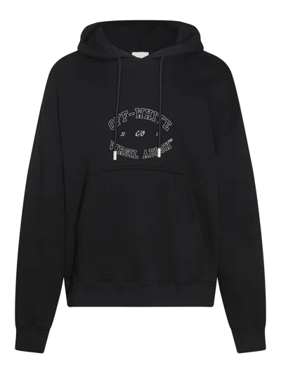 OFF-WHITE BLACK COTTON SWEATSHIRT