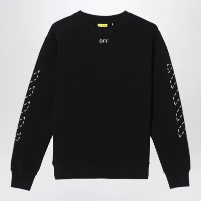 Off-white Kids' Black Cotton Sweatshirt With Logo