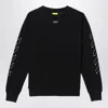 Off-white Black Cotton Sweatshirt With Logo In Black