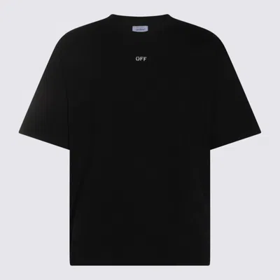 OFF-WHITE BLACK COTTON T-SHIRT