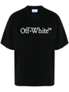Off-white Oversized Black T-shirt With Contrasting Logo Print In Cotton Man In Black