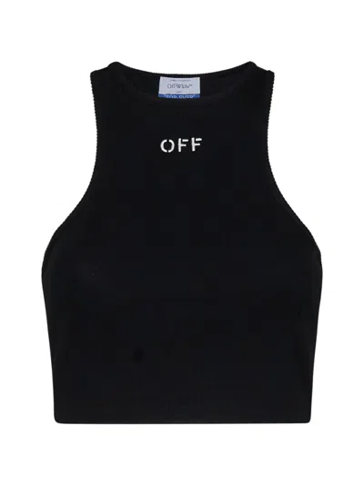 OFF-WHITE BLACK COTTON TOP