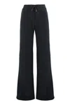 OFF-WHITE BLACK COTTON TROUSERS FOR WOMEN