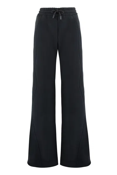 OFF-WHITE BLACK COTTON TROUSERS FOR WOMEN