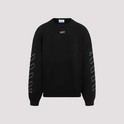 OFF-WHITE BLACK CREW NECK PULLOVER