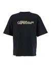 Off-white Cloudy Arrow Cotton Skate T-shirt In Black