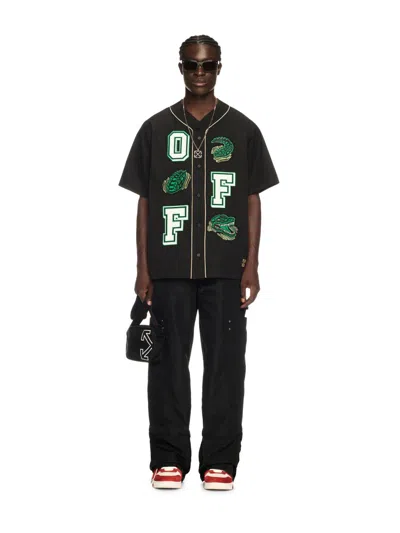 Off-white Black Crocodile Baseball Shirt