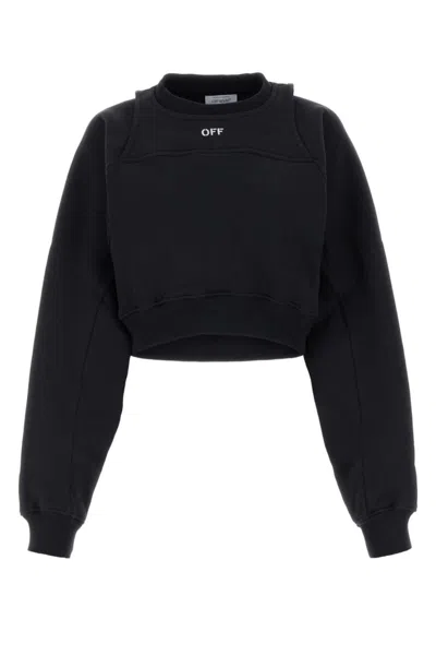 Off-white Black Cropped Sweatshirt