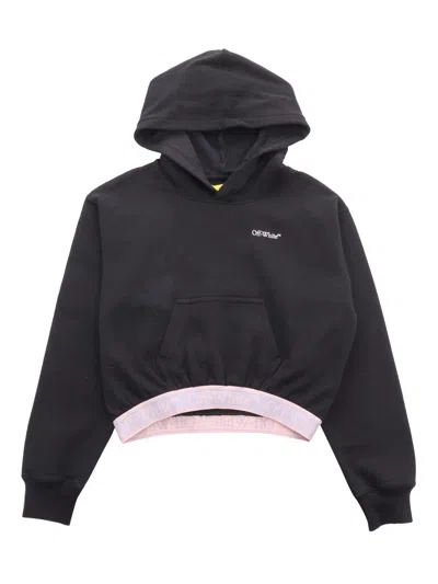 Off-white Kids' Black Cropped Sweatshirt