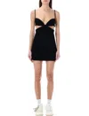 Off-white Off White Cut Out Mini Dress In Black