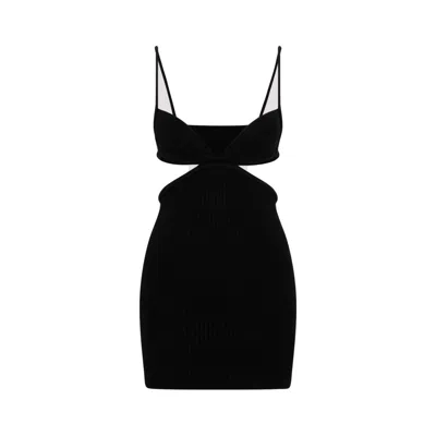 Off-white Off White Cut Out Mini Dress In Black