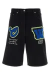 Off-white Off White Black Denim Bermuda Shorts