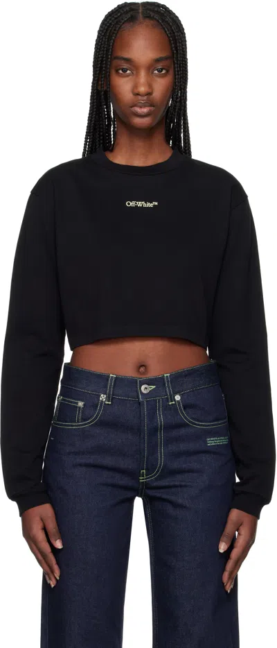 Off-white Black Double Arrows L/s Cropped T-shirt