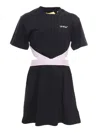 OFF-WHITE BLACK DRESS WITH LOGO