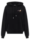 Off-white Arrow Graphic Hoodie Featuring Drawstring In Black