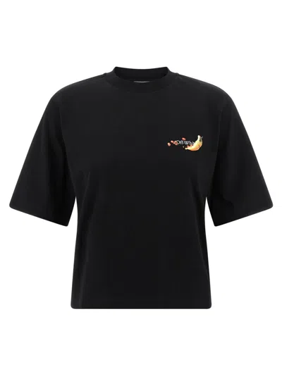 OFF-WHITE BLACK EMB FRUITS ARROW T-SHIRT